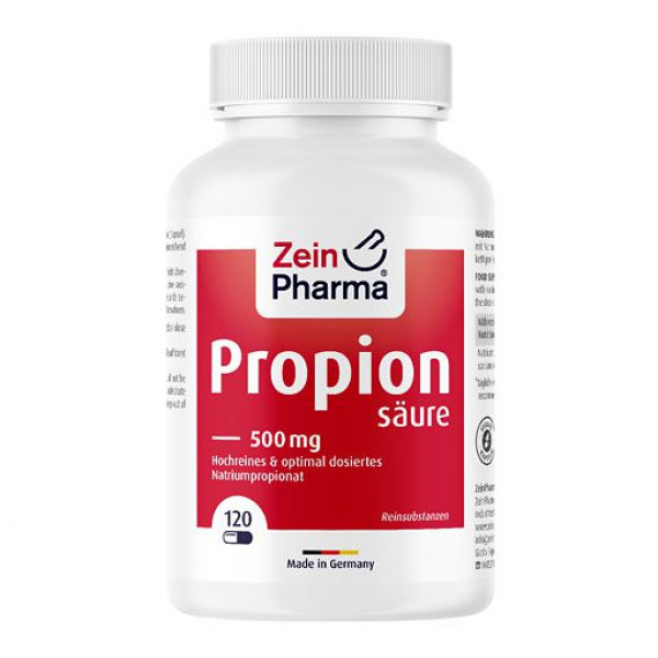 Пищевая добавка с пропионатом натрия PROPIONSÄURE 500 mg Kapseln 120 шт Zein Pharma Пищевая добавка с пропионатом натрия PROPIONSÄURE 500 mg Kapseln 120 шт Zein Pharma